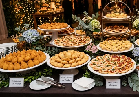 Salgados e coxinhas