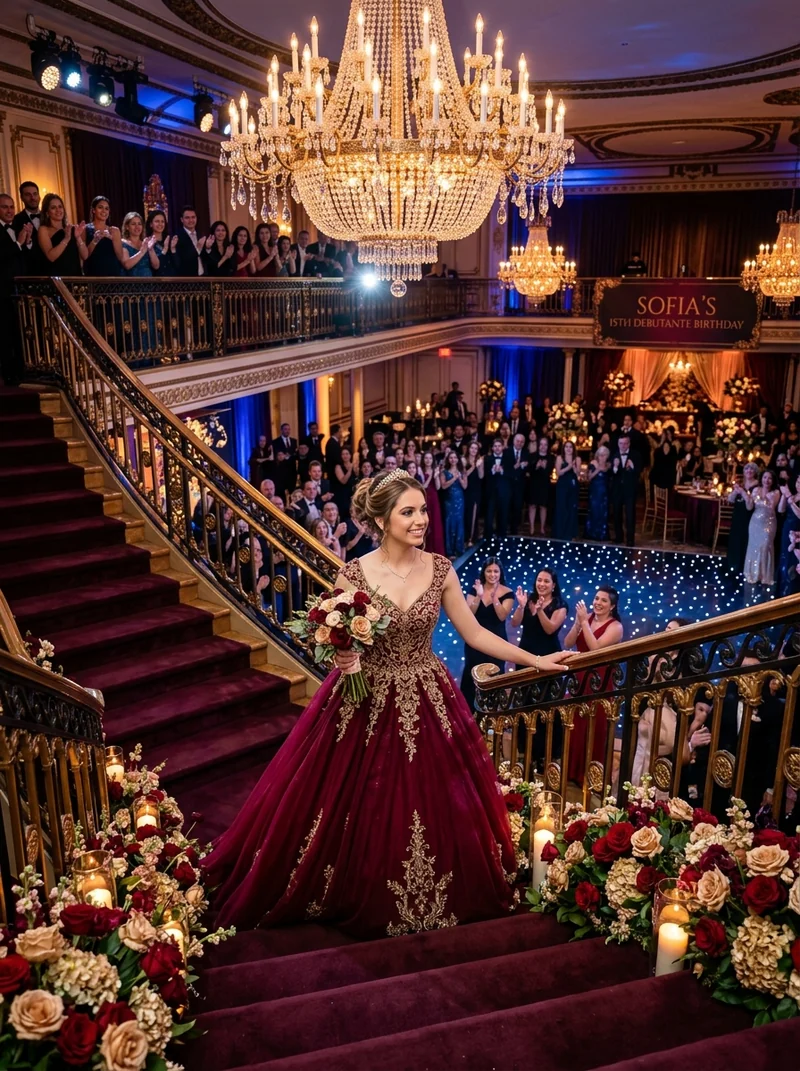 Festa de debutante e 15 anos com salão nobre e iluminação
